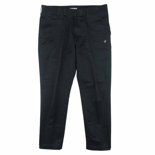 GOD SELECTION XXX ゴッドセレクション 20SS 2013‐2XXX センタープレス ワーク パンツ コットン ブラック系 L【中古】