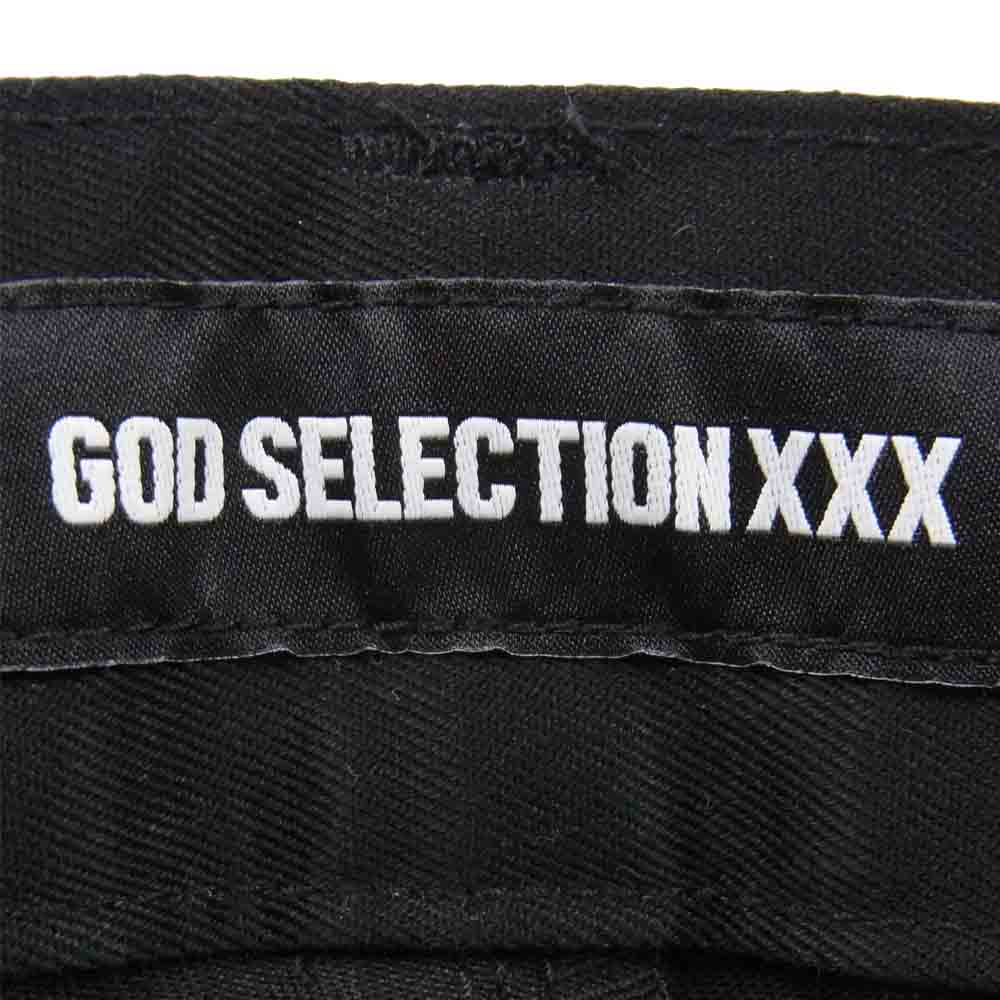 GOD SELECTION XXX ゴッドセレクション 20SS 2013‐2XXX センタープレス ワーク パンツ コットン ブラック系 L【中古】