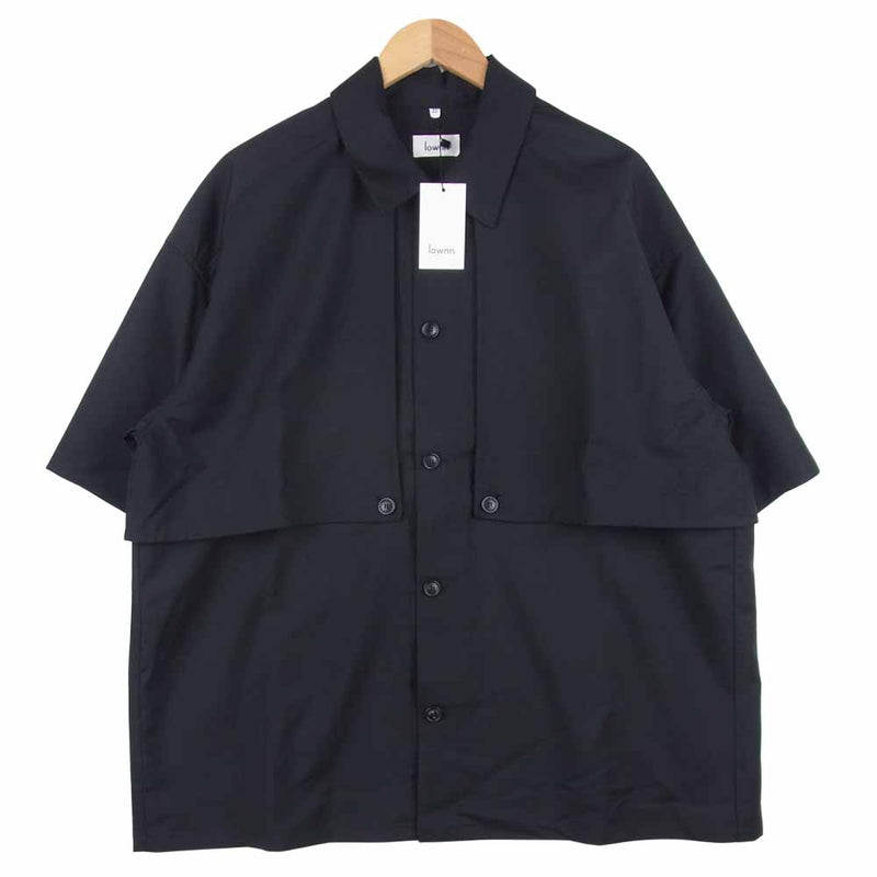 ローン 21SS LAYERD SHIRT レイヤード 半袖 シャツ ブラック系 52【新古品】【未使用】【中古】