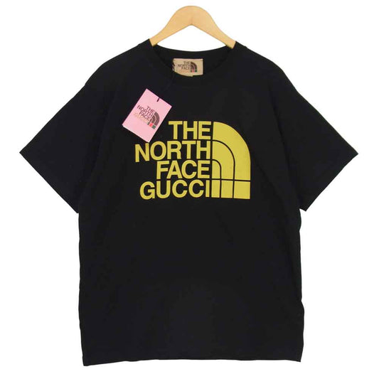 GUCCI グッチ 61036 XJDCL THE NORTHFACE ノースフェイス 国内正規品 フロントロゴ オーバーサイズ Tシャツ ブラック系 S【美品】【中古】