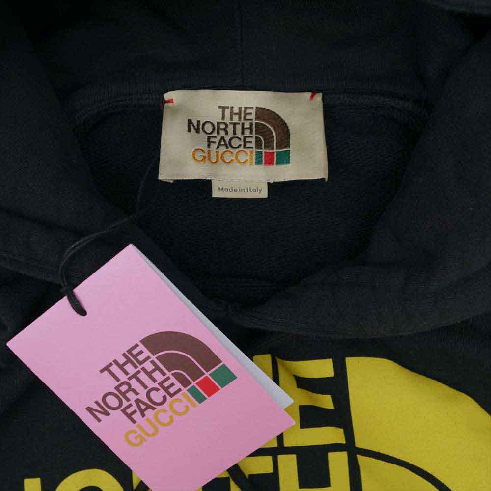 GUCCI グッチ 21SS 651724 XJDCM THE NORTHFACE ノースフェイス 国内正規品 フロント ロゴ プリント パーカー ブラック系 M【中古】