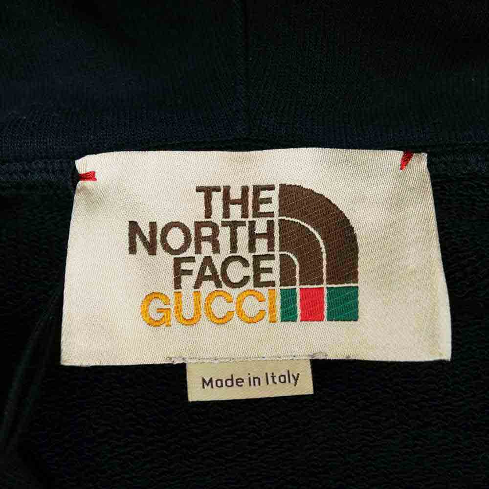 GUCCI グッチ 21SS 651724 XJDCM THE NORTHFACE ノースフェイス 国内正規品 フロント ロゴ プリント パーカー ブラック系 M【中古】