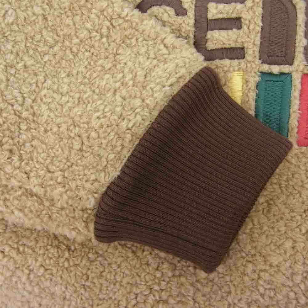 GUCCI グッチ 21SS 644662 THE NORTHFACE ノースフェイス 国内正規品 ロゴ フェイクファー スウェット ブラウン系【極上美品】【中古】
