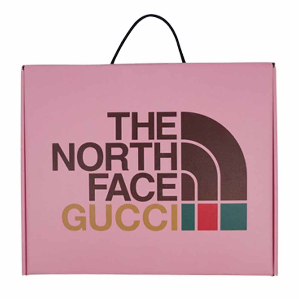 GUCCI グッチ 21SS 644662 THE NORTHFACE ノースフェイス 国内正規品 ロゴ フェイクファー スウェット ブラウン系【極上美品】【中古】