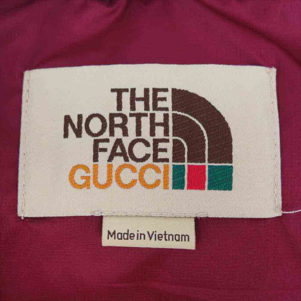GUCCI グッチ 20AW 649244 XAABS THE NORTH FACE ノースフェイス 国内正規品 Double G print nylon vest ダブルジープリント ナイロン ベスト グリーン系 M【美品】【中古】