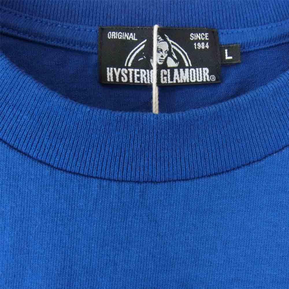 HYSTERIC GLAMOUR ヒステリックグラマー 02212CT11470 SOFT DRINK ソフトドリンク Tシャツ  ブルー系 L【新古品】【未使用】【中古】