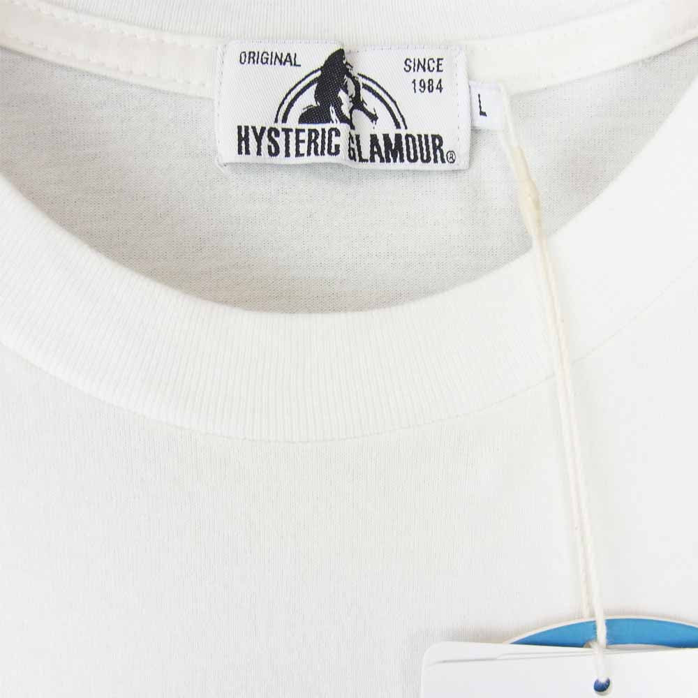 HYSTERIC GLAMOUR ヒステリックグラマー 02212CT20 Lewis Leathers ROCKERS ルイスレザー ロッカーズ Tシャツ  ホワイト系 L【新古品】【未使用】【中古】