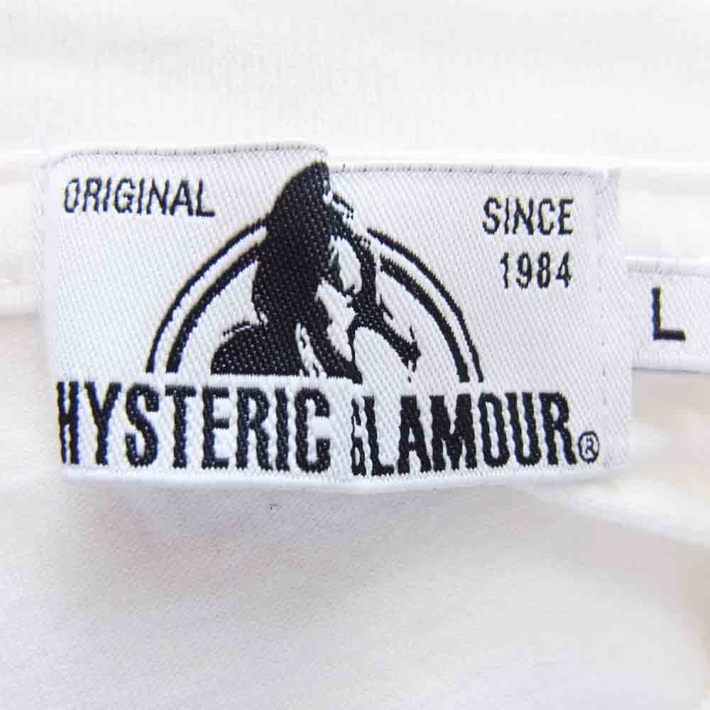 HYSTERIC GLAMOUR ヒステリックグラマー 02212CT20 Lewis Leathers ROCKERS ルイスレザー ロッカーズ Tシャツ  ホワイト系 L【新古品】【未使用】【中古】