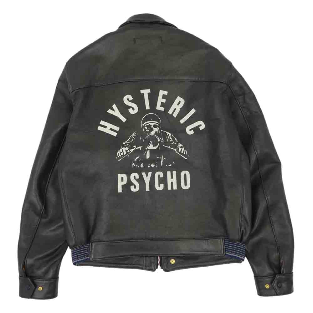 HYSTERIC GLAMOUR ヒステリックグラマー 02211LB02 Lewis Leathers COUNTRYMAN JACKET ルイスレザー ラムレザー ジャケット ブラック系 L【新古品】【未使用】【中古】
