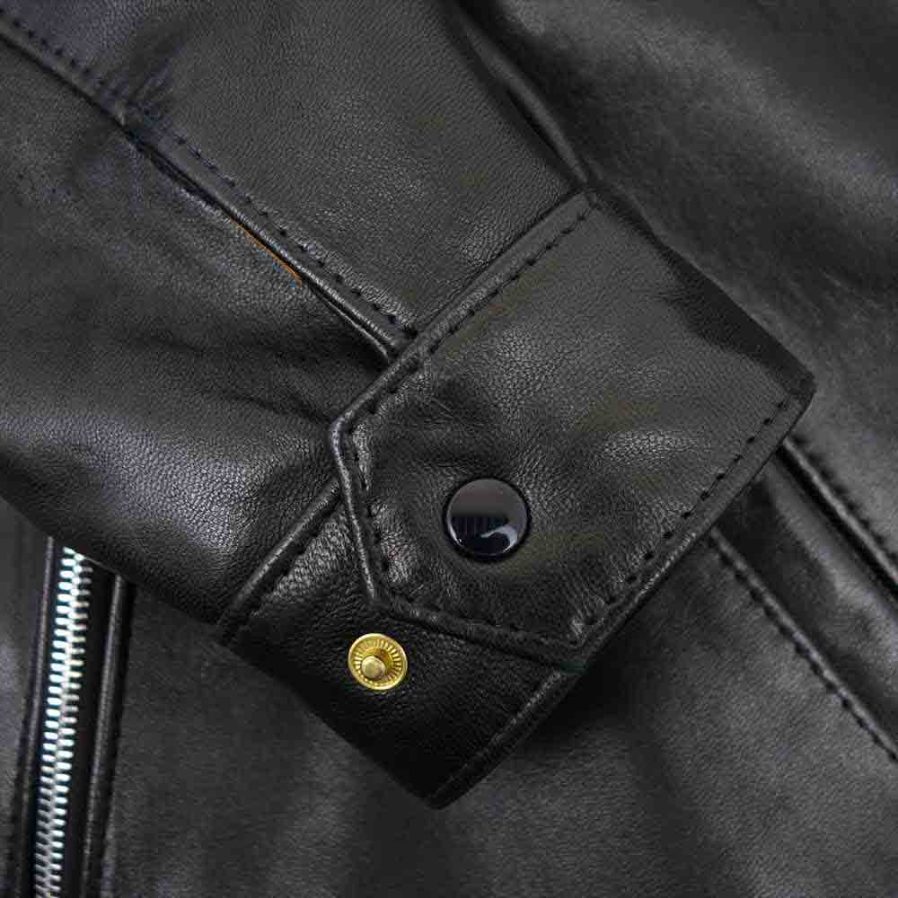 HYSTERIC GLAMOUR ヒステリックグラマー 02211LB02 Lewis Leathers COUNTRYMAN JACKET ルイスレザー ラムレザー ジャケット ブラック系 L【新古品】【未使用】【中古】