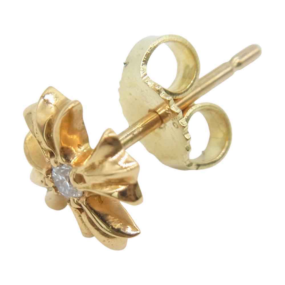 CHROME HEARTS クロムハーツ（原本有） ER STUD No2 CH PLUS DMND 22K CHプラス スタッド ピアス ダイヤ ゴールド系【中古】