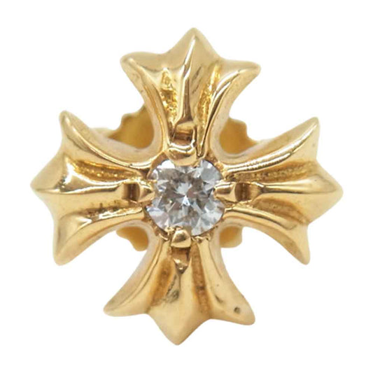 CHROME HEARTS クロムハーツ（原本有） ER STUD No2 CH PLUS DMND 22K CHプラス スタッド ピアス ダイヤ ゴールド系【中古】