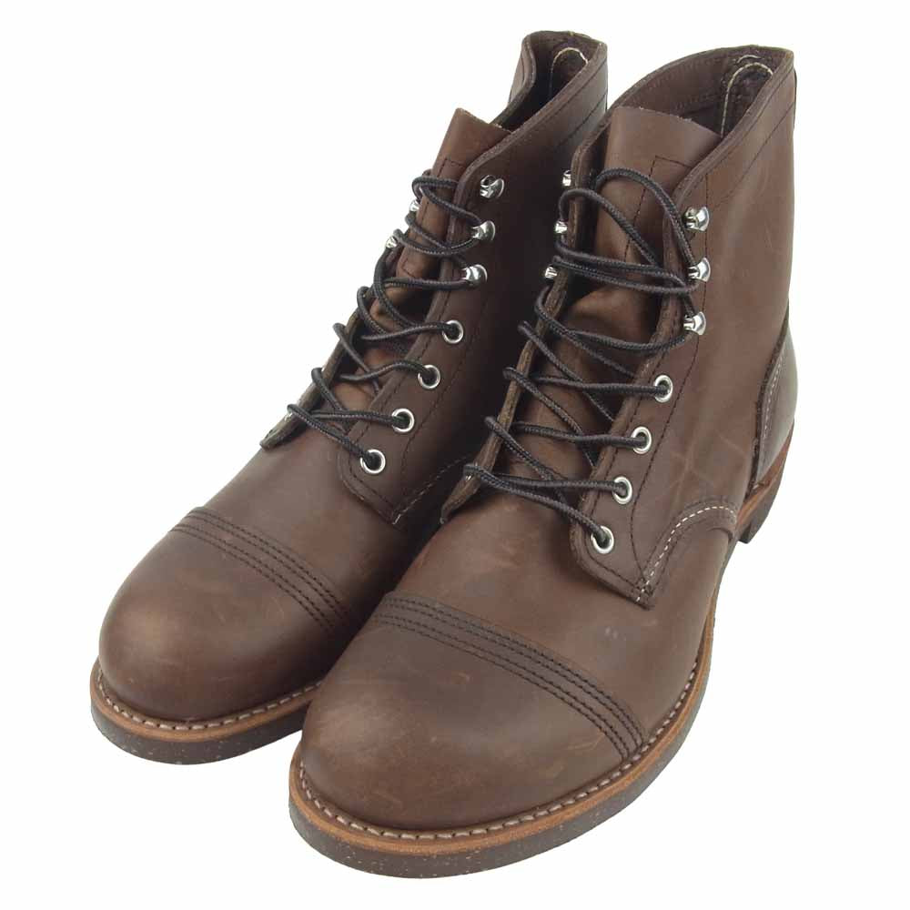 RED WING レッドウィング 8111 IRON RANGER アイアン レンジャー ブーツ USA9D ブラウン系 27cm【中古】