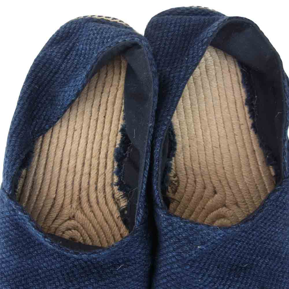 PORTER CLASSIC ポータークラシック ESPADRILLES KENDO エスパドリーユ 剣道 スリッポン ネイビー系 28【美品】【中古】