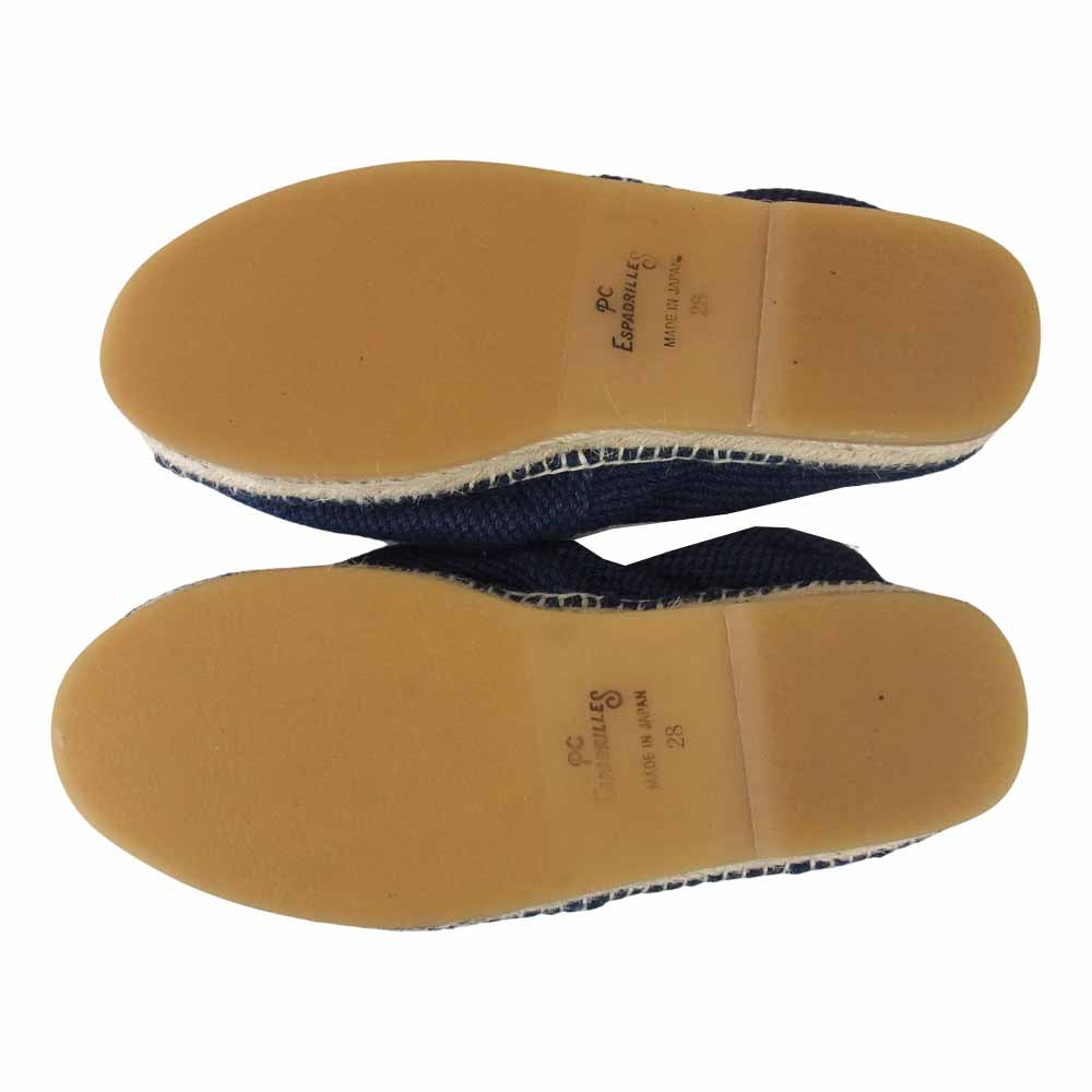 PORTER CLASSIC ポータークラシック ESPADRILLES KENDO エスパドリーユ 剣道 スリッポン ネイビー系 28【美品】【中古】