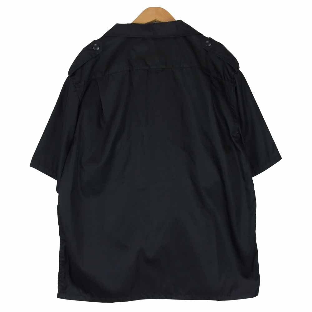 PRADA プラダ 19AW SC491 S192 I18 ロゴプレート ナイロン オーバーサイズ S/S 半袖 シャツ ブラック系 M【美品】【中古】