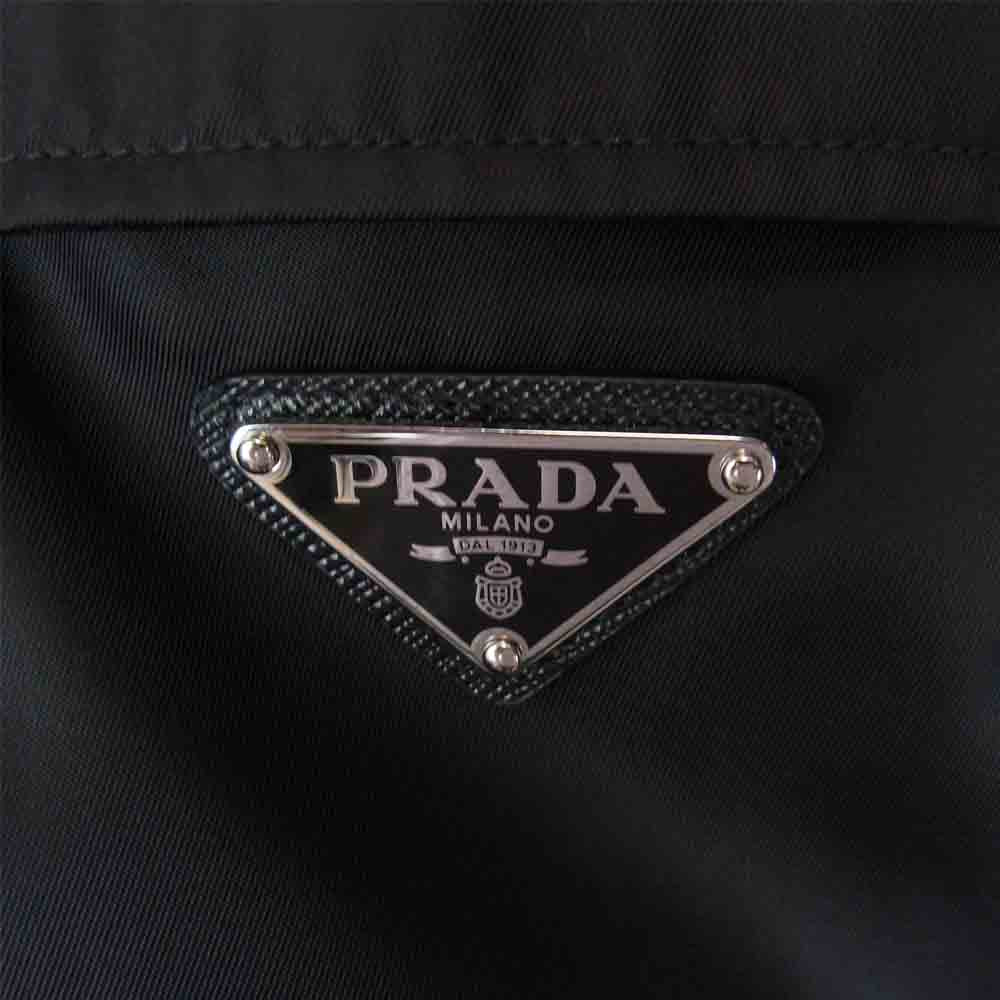 PRADA プラダ 19AW SC491 S192 I18 ロゴプレート ナイロン オーバーサイズ S/S 半袖 シャツ ブラック系 M【美品】【中古】