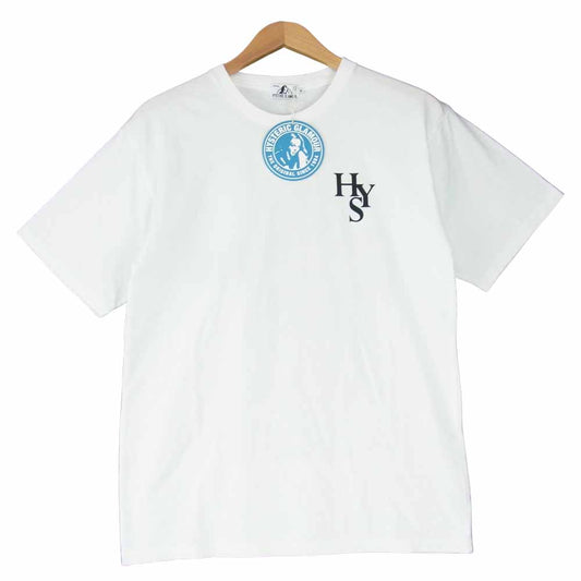 HYSTERIC GLAMOUR ヒステリックグラマー 02212CT06 DOMINANT WOMAN プリント Tシャツ ホワイト系 M【新古品】【未使用】【中古】