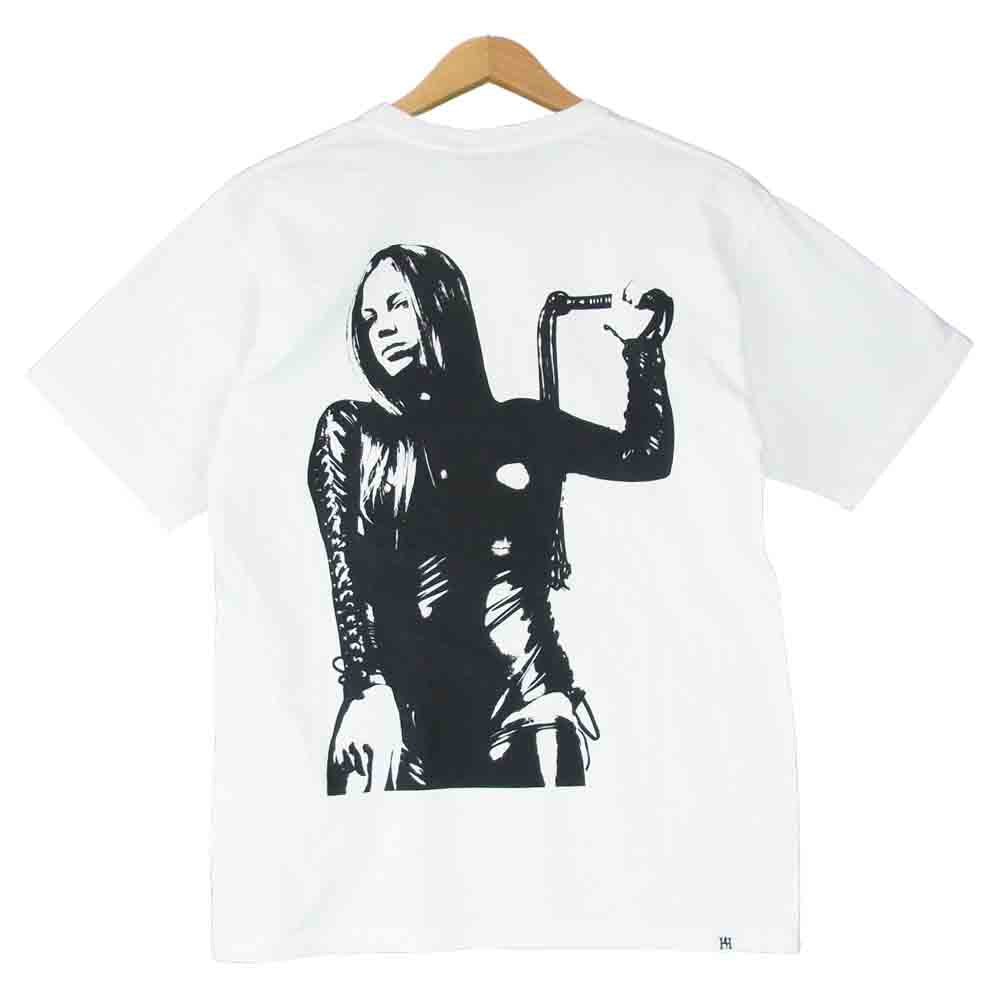 HYSTERIC GLAMOUR ヒステリックグラマー 02212CT06 DOMINANT WOMAN プリント Tシャツ ホワイト系 M【新古品】【未使用】【中古】