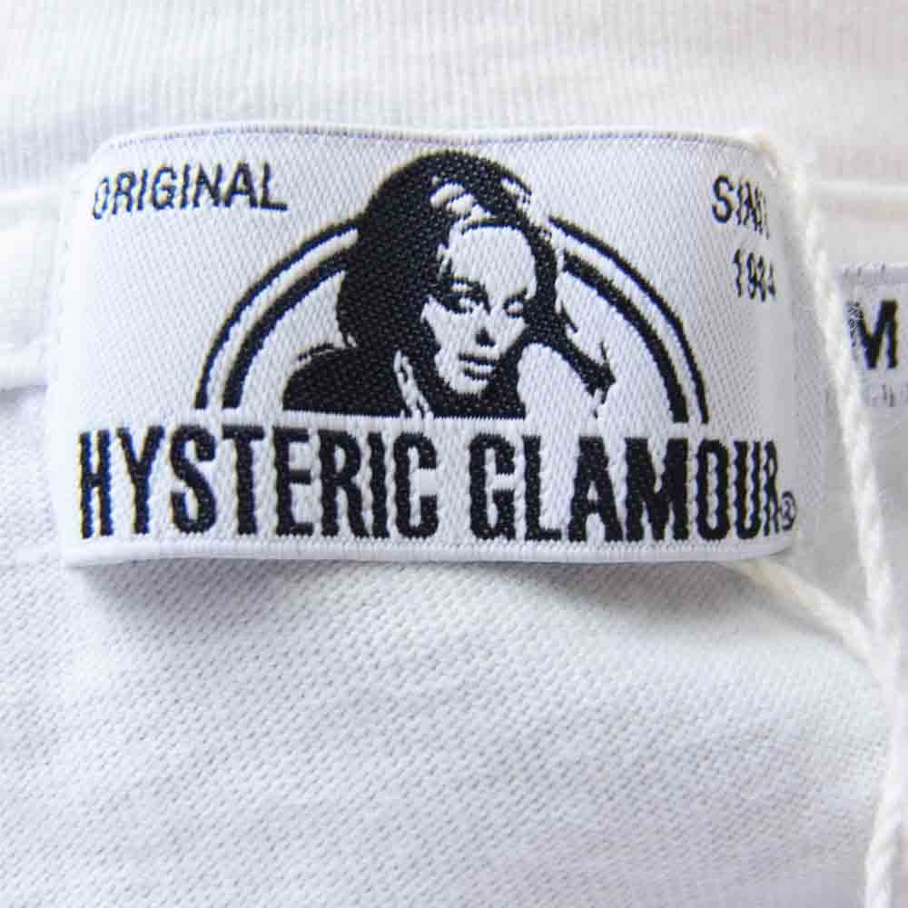 HYSTERIC GLAMOUR ヒステリックグラマー 02212CT06 DOMINANT WOMAN プリント Tシャツ ホワイト系 M【新古品】【未使用】【中古】
