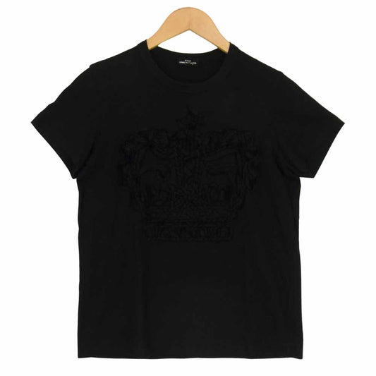 tricot COMME des GARCONS トリココムデギャルソン TQ-T046 toricot トリコ クラウン Tシャツ ブラック系 M【中古】
