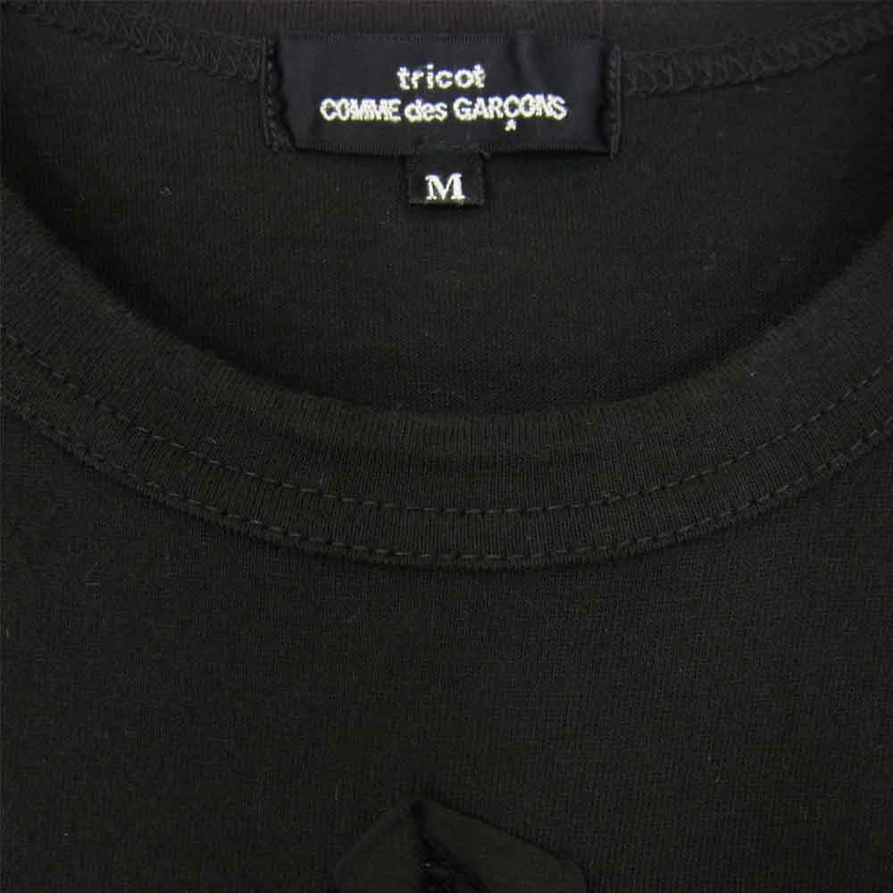 tricot COMME des GARCONS トリココムデギャルソン TQ-T046 toricot トリコ クラウン Tシャツ ブラック系 M【中古】