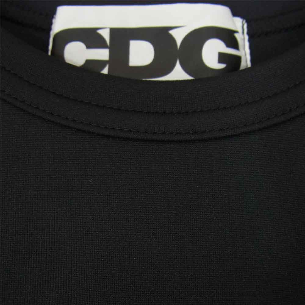 COMME des GARCONS コムデギャルソン SZ-T014  CDG 短冊 ロゴ Tシャツ ブラック系 XL【中古】