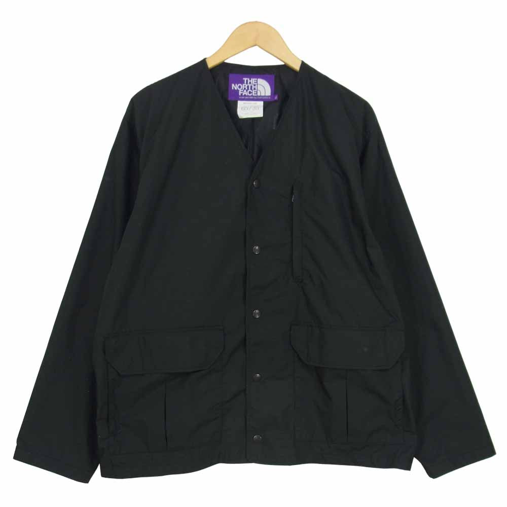 THE NORTH FACE ノースフェイス NP2102N PURPLE LABEL パープルレーベル Midweight 65/35 Hopper Field Cardigan ミッドウェイト ホッパー フィールド カーディガン ノーカラー ジャケット ブラック系 XL【美品】【中古】