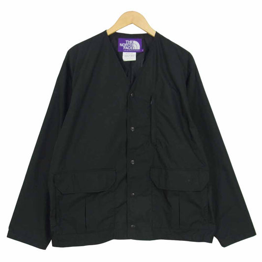 THE NORTH FACE ノースフェイス NP2102N PURPLE LABEL パープルレーベル Midweight 65/35 Hopper Field Cardigan ミッドウェイト ホッパー フィールド カーディガン ノーカラー ジャケット ブラック系 XL【美品】【中古】