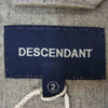 DESCENDANT ディセンダント 19SS 191TQDS-SHM04 ROBE CARDIGAN カーディガン ノーカラー シャツ グレー系 M【美品】【中古】
