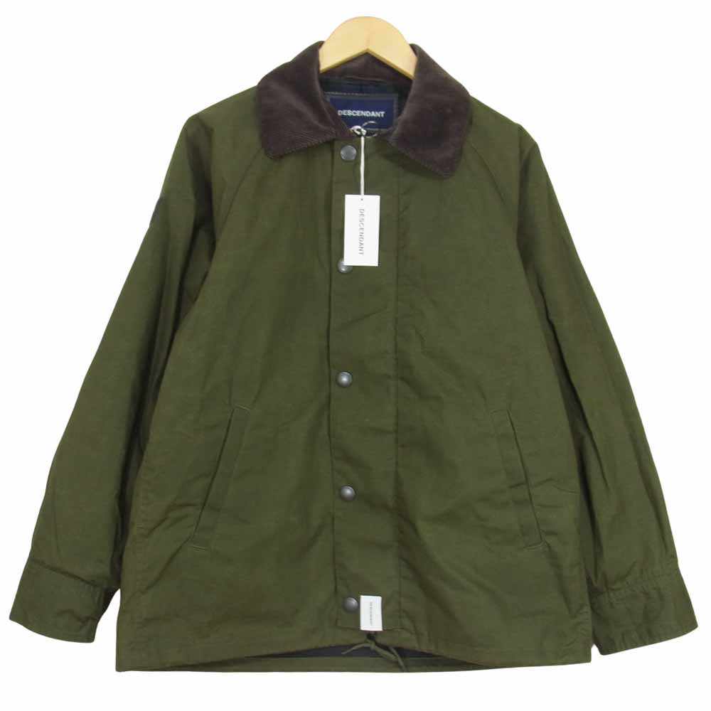 DESCENDANT ディセンダント 19SS 191TQDS-JKM01 GAME SOUTIEN COLLAR COAT ゲーム ステンカラー ショート コート ジャケット カーキ系 M【極上美品】【中古】