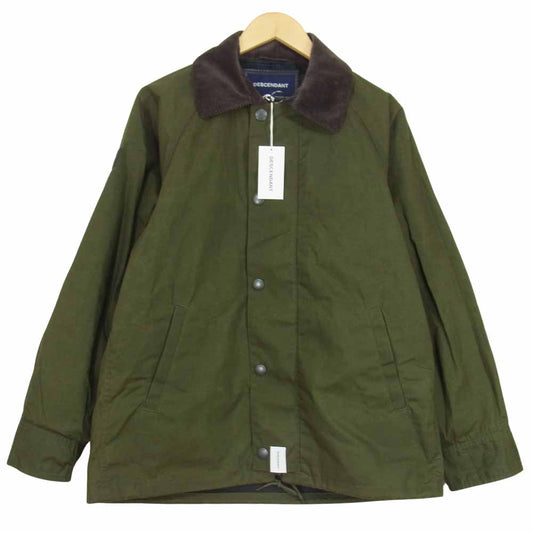 DESCENDANT ディセンダント 19SS 191TQDS-JKM01 GAME SOUTIEN COLLAR COAT ゲーム ステンカラー ショート コート ジャケット カーキ系 M【極上美品】【中古】