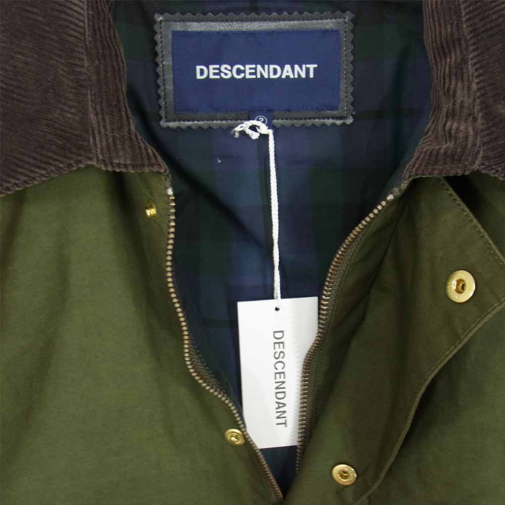 DESCENDANT ディセンダント 19SS 191TQDS-JKM01 GAME SOUTIEN COLLAR COAT ゲーム ステンカラー ショート コート ジャケット カーキ系 M【極上美品】【中古】