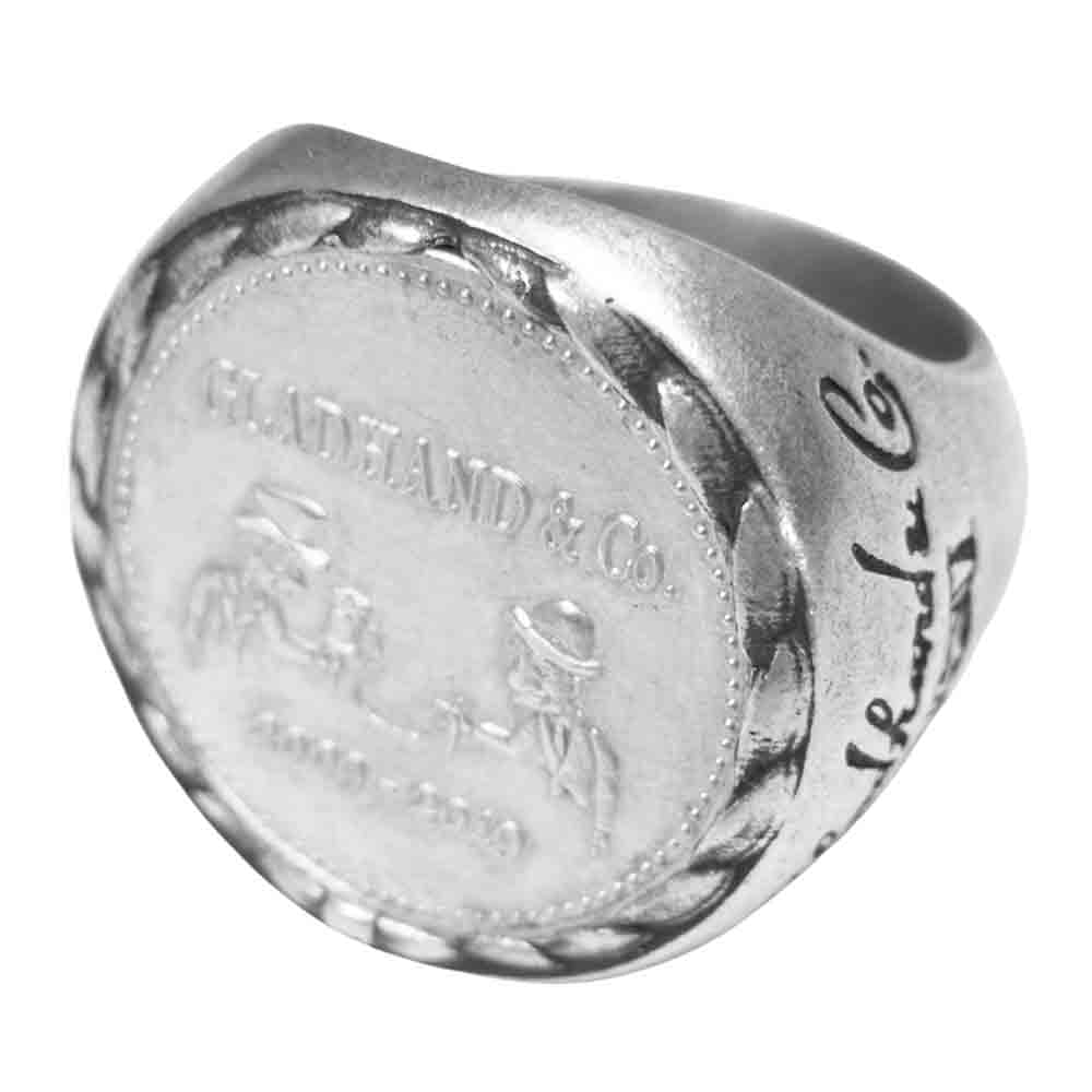 GLADHAND & Co. グラッドハンド メダル リング シルバー系 17号程度【中古】