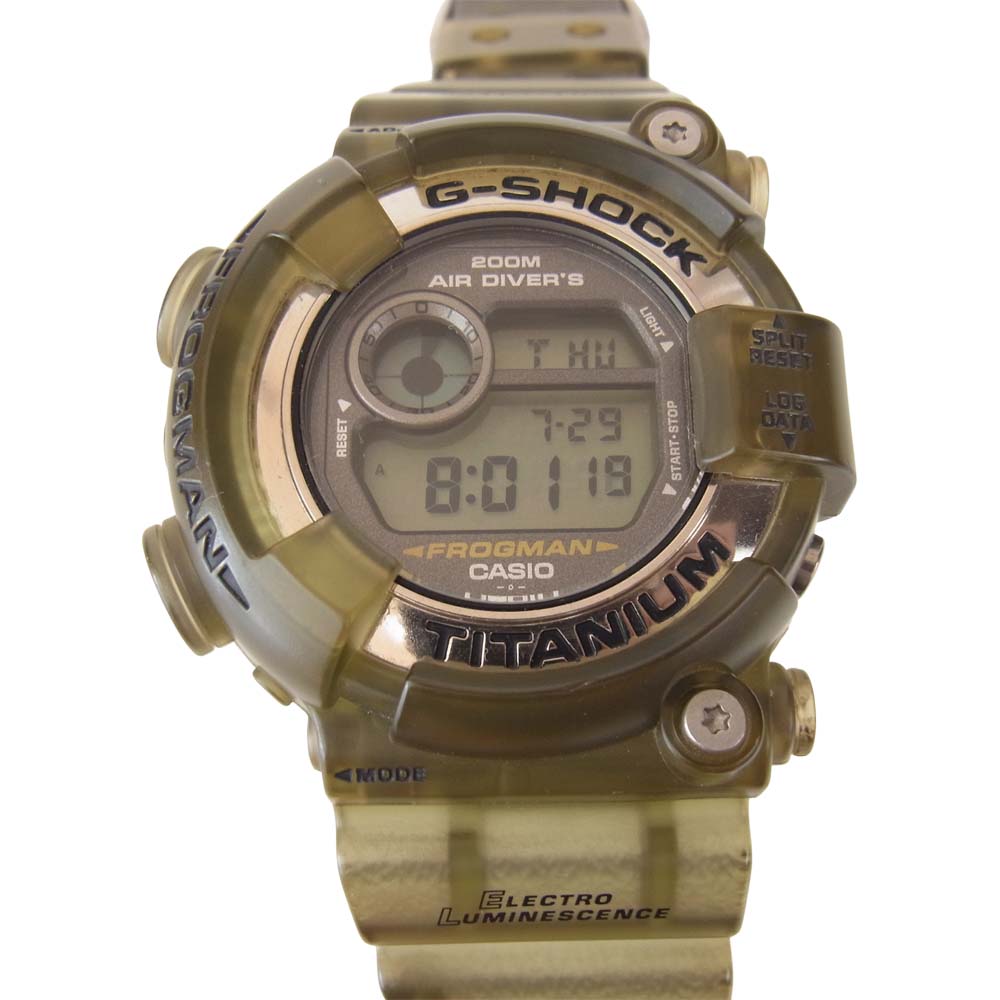 G-SHOCK ジーショック DW-8200MS-8T FROGMAN フロッグマン メンインスモーク スケルトン 腕時計 カーキ系【中古】