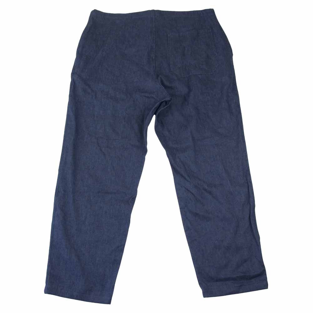 COMOLI コモリ 21SS T01-03013 リネン コットン ドロー ストリング パンツ インディゴブルー系 1【美品】【中古】