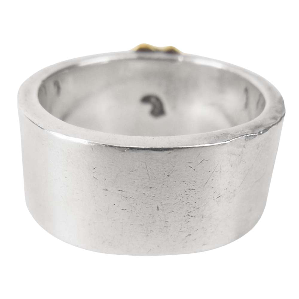 LARRY SMITH ラリースミス 18K ROSE KARAKUSA RING 10mm ローズ 唐草 リング シルバー系×ゴールド系 21号程度【中古】