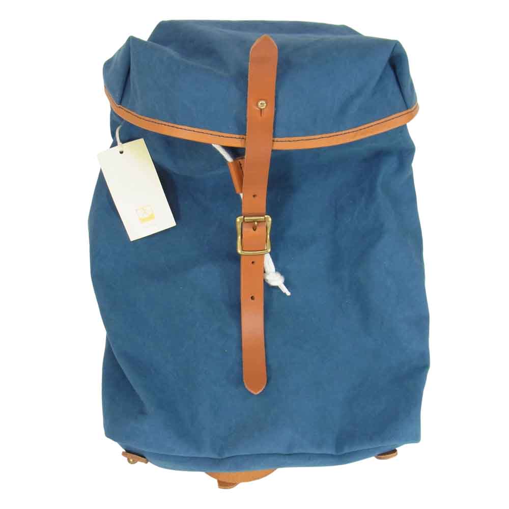 スオーロ 964022 CARIBOU カリブー キャンバス レザー リュック ブルー系【美品】【中古】