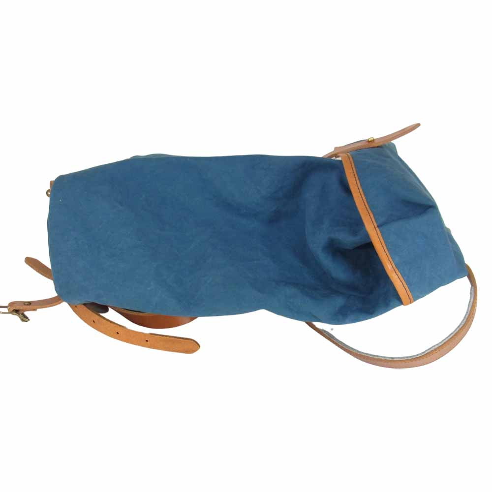 スオーロ 964022 CARIBOU カリブー キャンバス レザー リュック ブルー系【美品】【中古】
