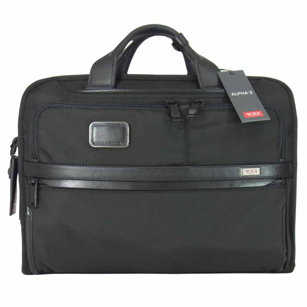 TUMI トゥミ 02603182D3 alpha スリム 3way ブリーフ ブラック ブラック系【新古品】【未使用】【中古】