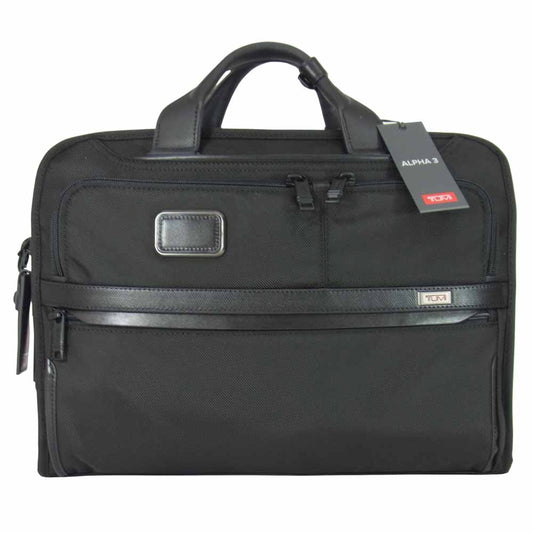 TUMI トゥミ 02603182D3 alpha スリム 3way ブリーフ ブラック ブラック系【新古品】【未使用】【中古】