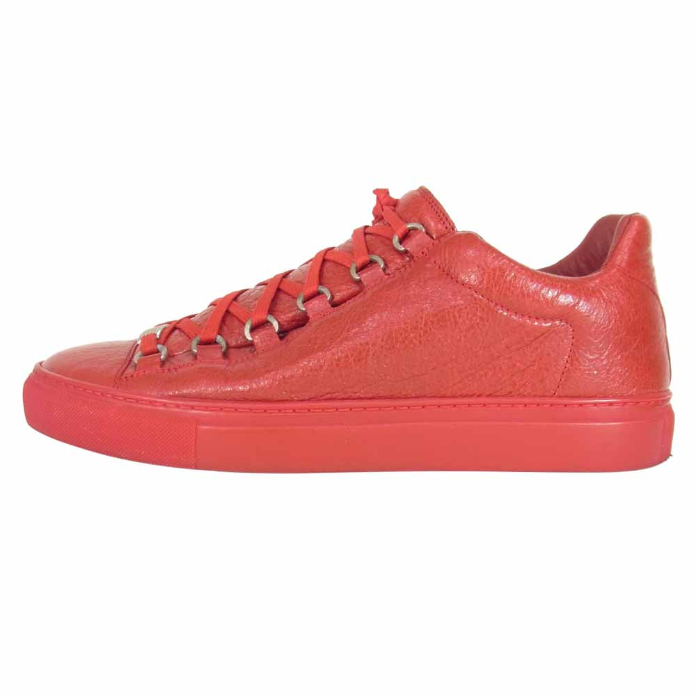 BALENCIAGA バレンシアガ ARENA アリーナ レザー ローカット スニーカー レッド系 41【中古】