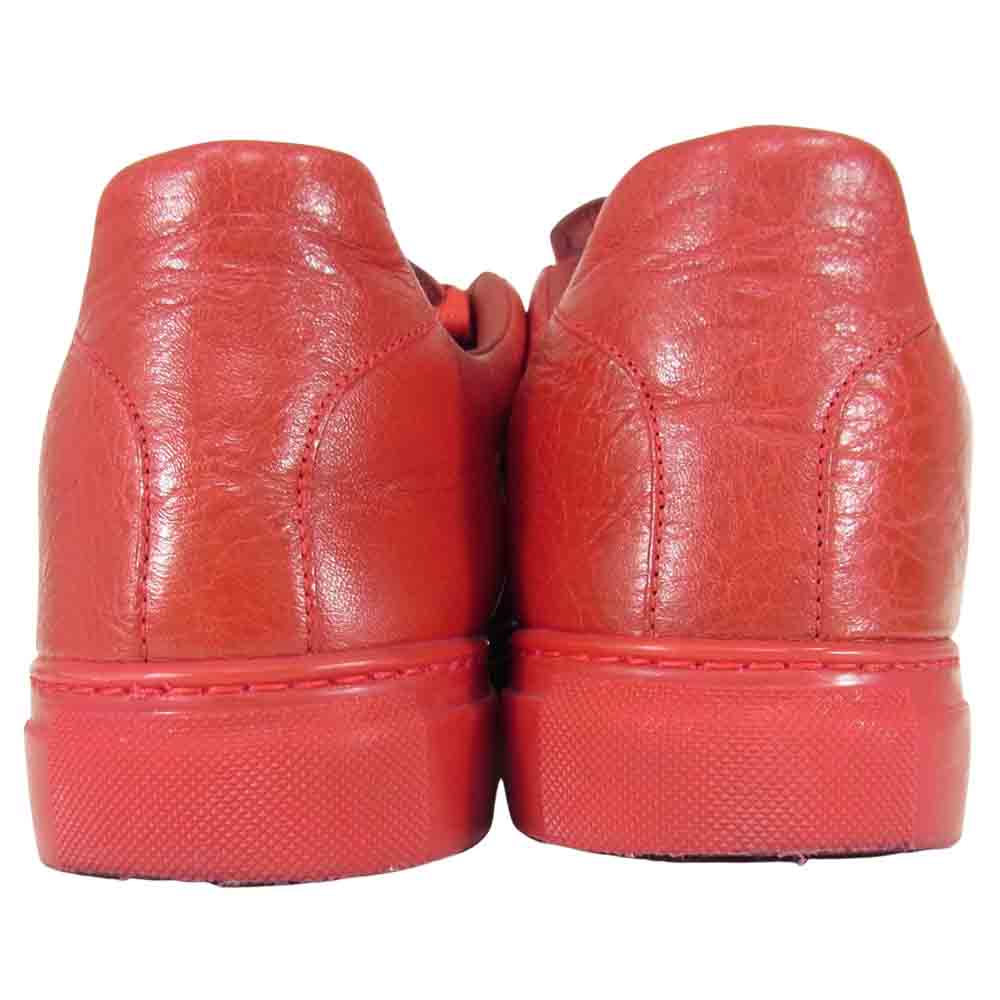 BALENCIAGA バレンシアガ ARENA アリーナ レザー ローカット スニーカー レッド系 41【中古】