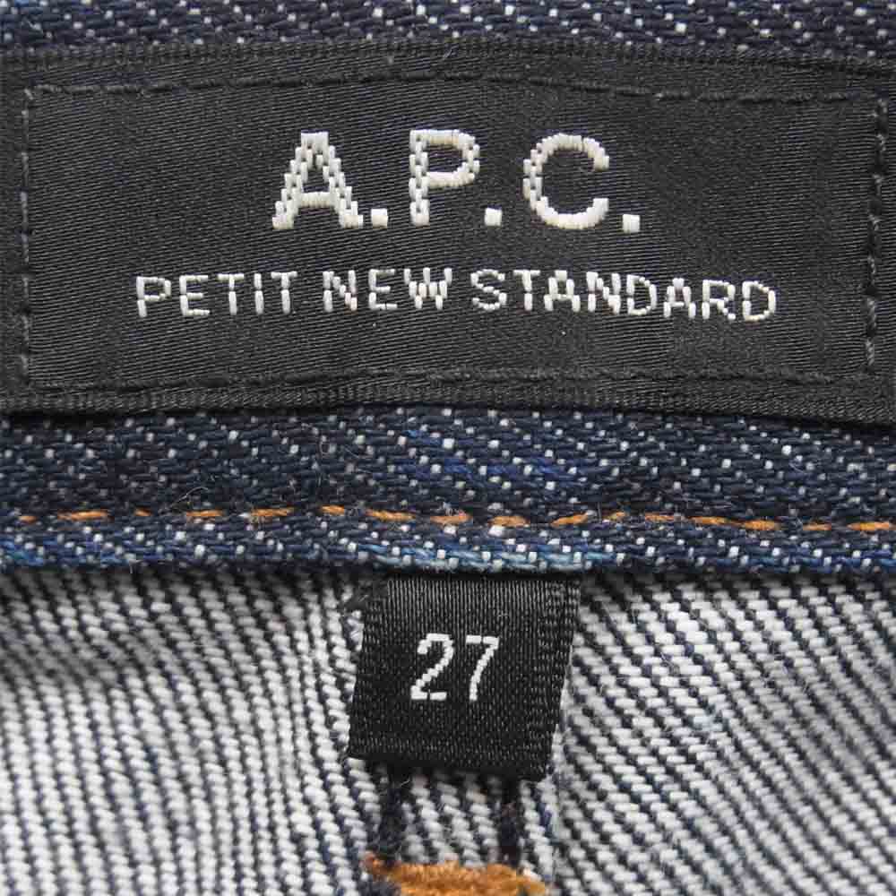 A.P.C. アーペーセー PETIT NEW STANDARD デニム パンツ コットン ベトナム製 インディゴブルー系 27【中古】