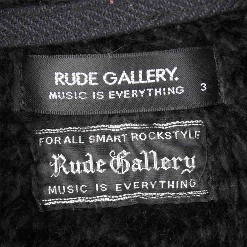 RUDE GALLERY ルードギャラリー N-1 デッキ ジャケット ウール コットン 日本製 ブラック系 3【中古】
