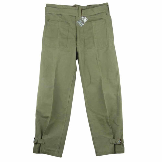 デッドストック French Military M-35 Motorcycle Overpants フランス軍 M-35 モーターサイクル オーバーパンツ ミリタリー カーキ系 XL【美品】【中古】