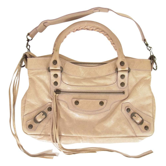 BALENCIAGA バレンシアガ 5930 103208 ザ ファースト ハンド バッグ ベージュ系【中古】