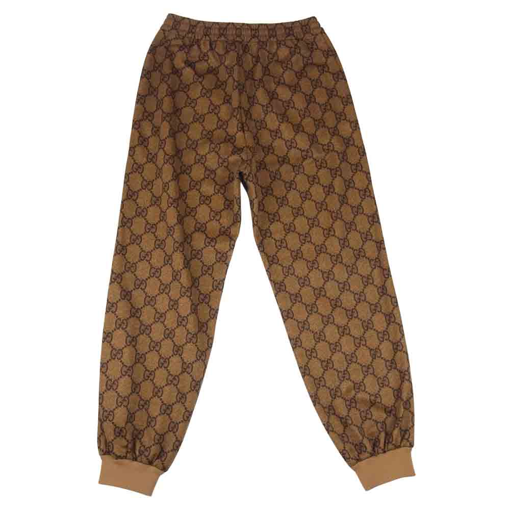 GUCCI グッチ 546427 国内正規品 GG テクニカル ジャージー ジョギング パンツ ブラウン系 S【極上美品】【中古】