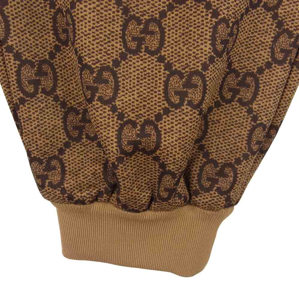 GUCCI グッチ 546427 国内正規品 GG テクニカル ジャージー ジョギング パンツ ブラウン系 S【極上美品】【中古】