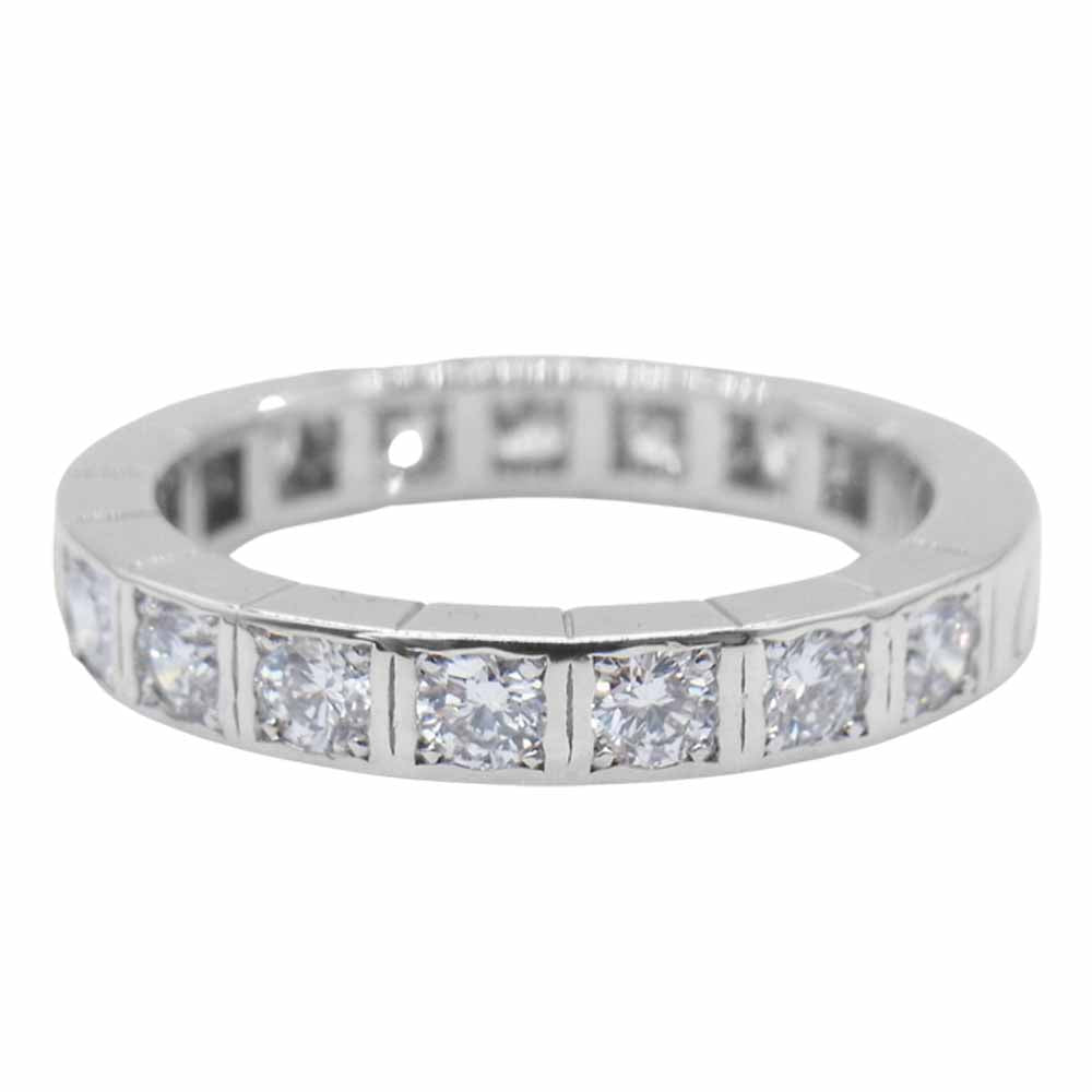 CARTIER カルティエ 750WG K18WG ラニエール フル ダイヤ リング シルバー系【極上美品】【中古】
